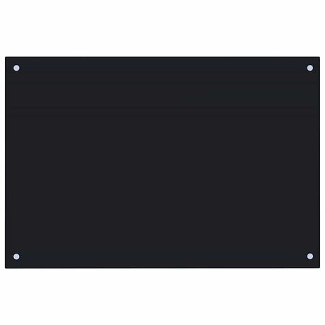 VIDAXL FRAGE SREBEN KITCHE 90x60 cm gehärtetes Glas schwarz