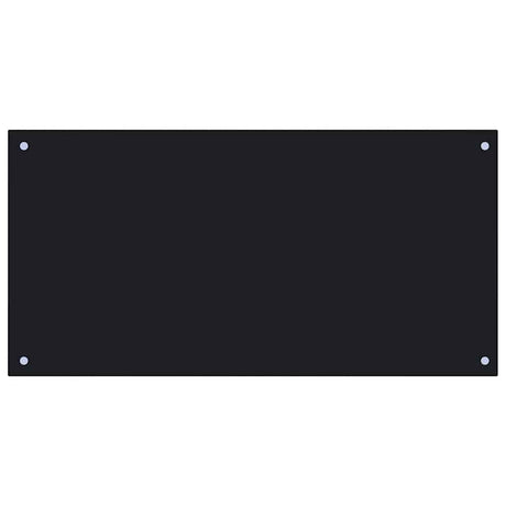 VIDAXL FRAGE SERBORK KITCHE 100x50 cm Temperiertes Glas schwarz