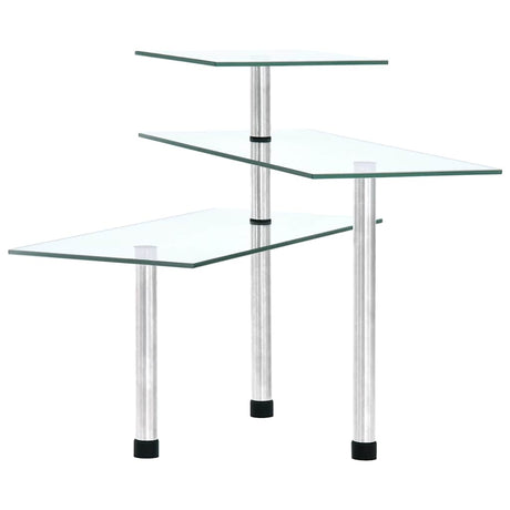 Vidaxl Eckschrank Küche 3-layer gehärtetes Glas
