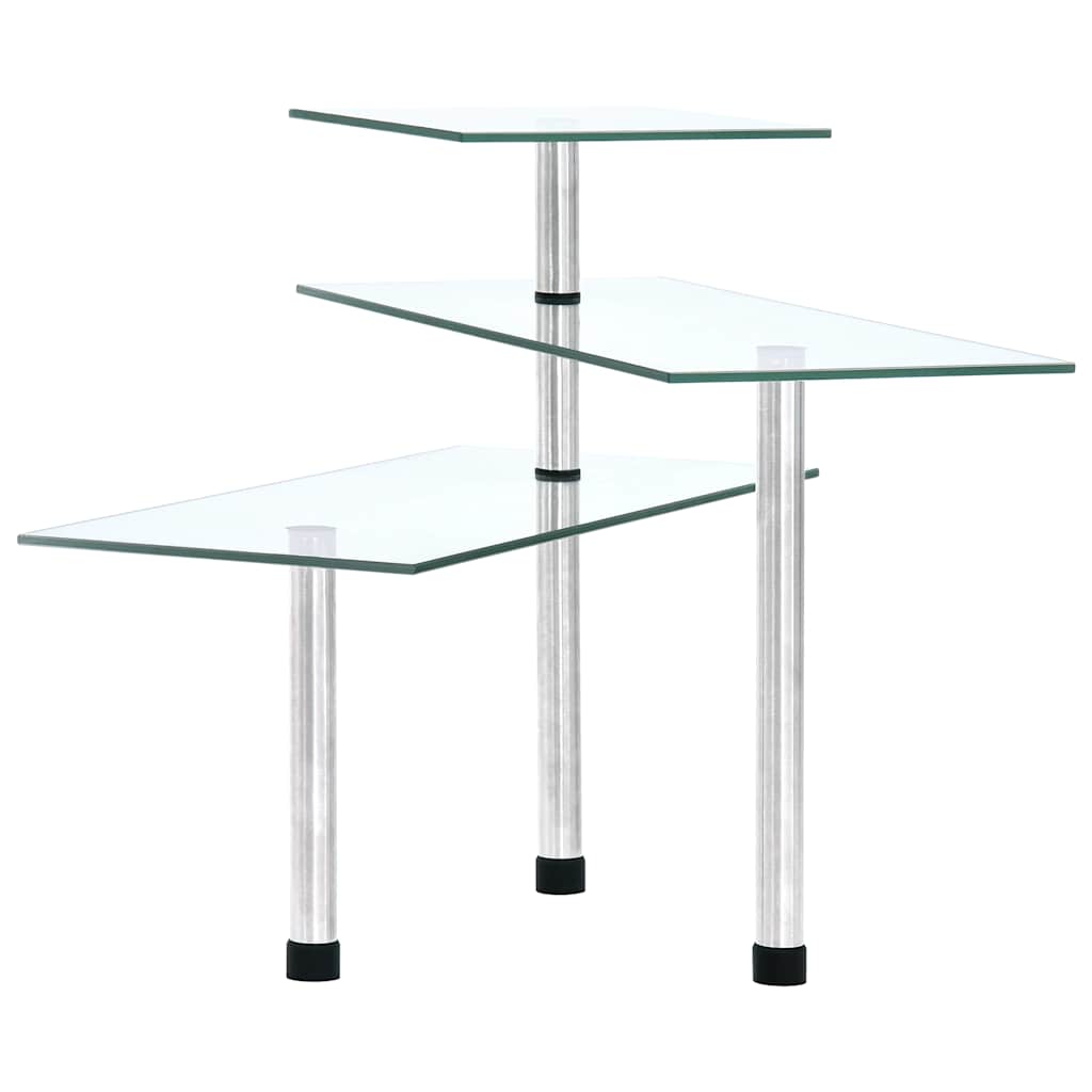 Vidaxl Eckschrank Küche 3-layer gehärtetes Glas