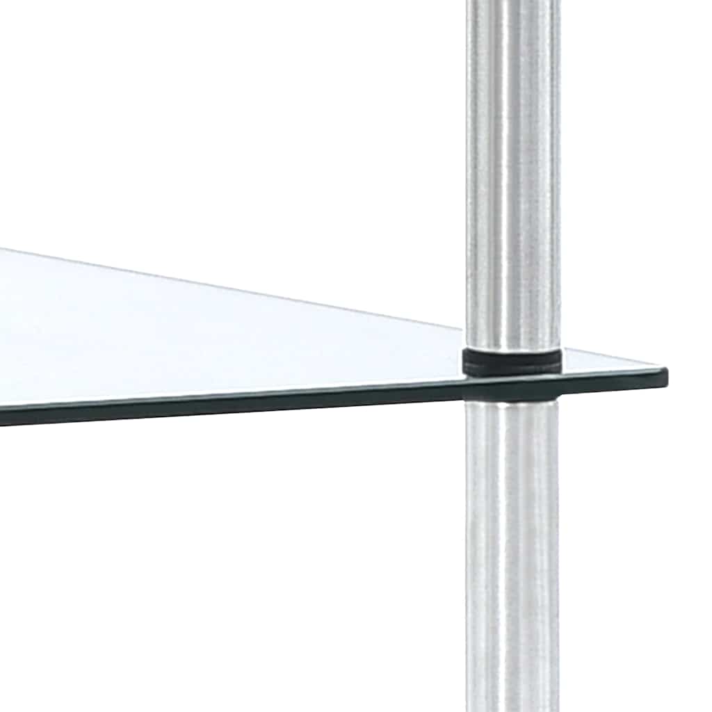 Vidaxl kastje 4-laags 40x40x100 cm gehard glas transparant