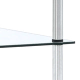 Vidaxl kastje 4-laags 40x40x100 cm gehard glas transparant