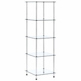 Vidaxl kastje 5-laags 40x40x130 cm gehard glas transparant