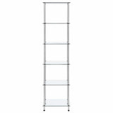 Vidaxl kastje 6-laags 40x40x160 cm gehard glas transparant