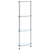 Vidaxl kastje 4-laags 30x30x100 cm gehard glas transparant