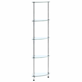 Vidaxl kastje 5-laags 30x30x130 cm gehard glas transparant