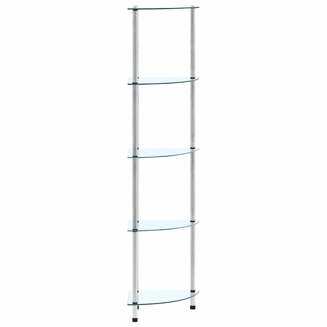 Vidaxl kastje 5-laags 30x30x130 cm gehard glas transparant