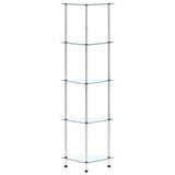 Vidaxl kastje 5-laags 30x30x130 cm gehard glas transparant