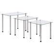 Vidaxl 3-delige tafeltjesset gehard glas transparant