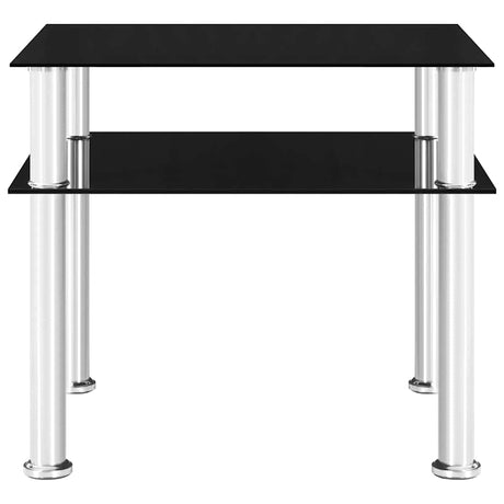 Vidaxl bijzettafel 45x50x45 cm gehard glas zwart