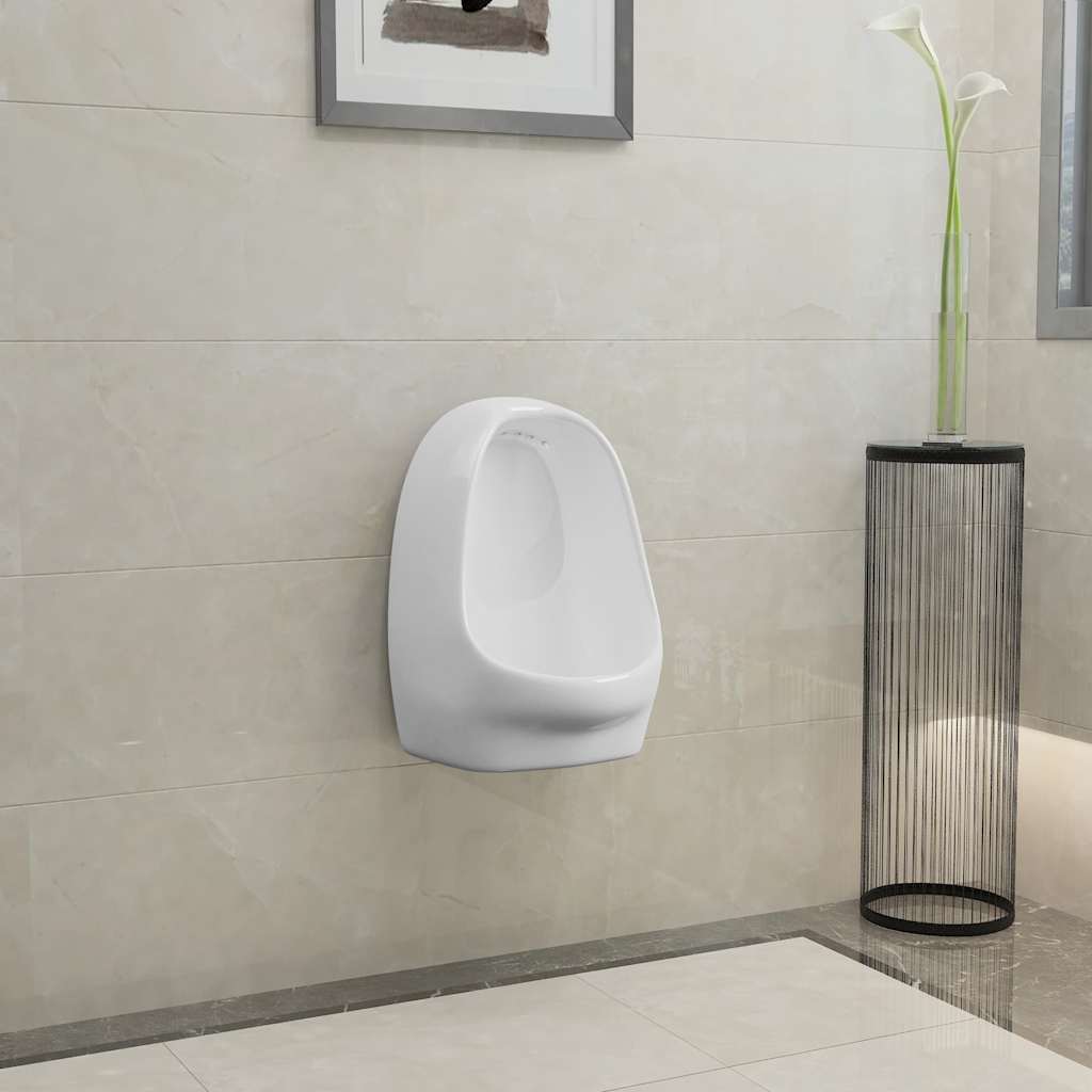Vidaxl Wallurinoir mit Spulenventilkeramik weiß