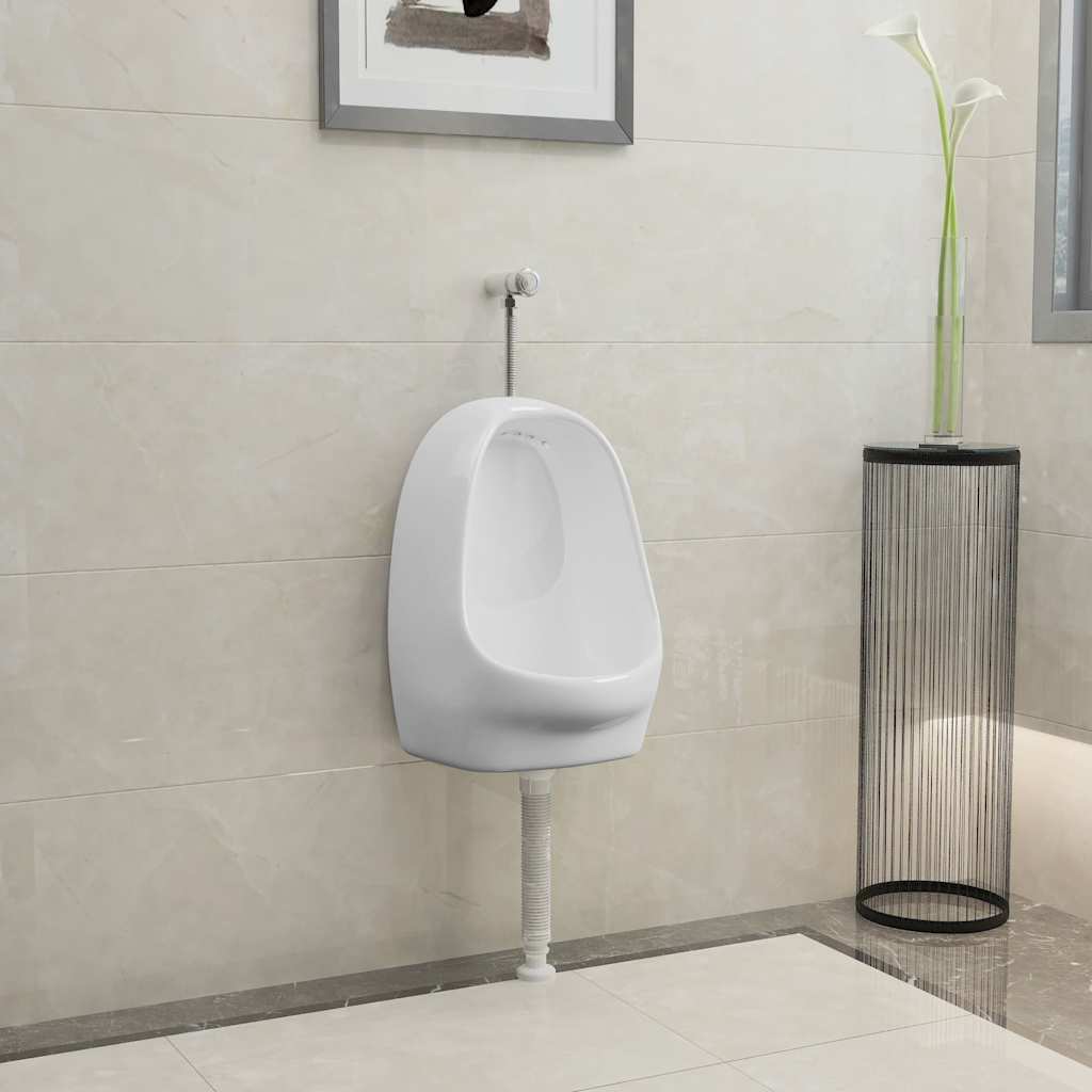 Vidaxl Wallurinoir mit Spulenventilkeramik weiß