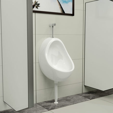 Vidaxl Wallurinoir mit Spulenventilkeramik weiß