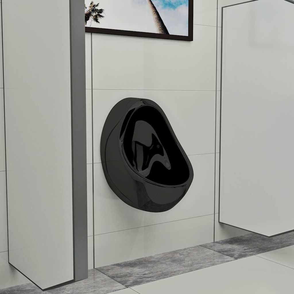 Vidaxl Wallurinoir mit Spulenventilkeramikschwarz