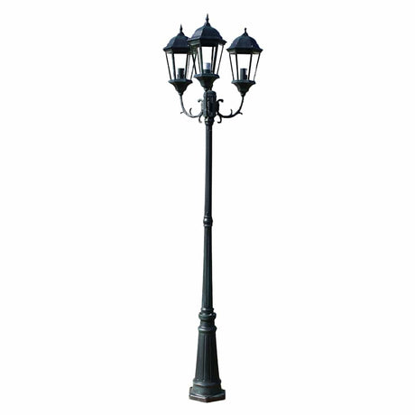 Vidaxl Garden Lant Brighton 3-Arms 230 cm dunkelgrün Schwarz