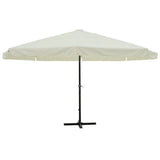 Vidaxl Parasol Samos 500 cm Aluminium Weiß