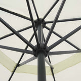 Vidaxl Parasol Samos 500 cm Aluminium Weiß