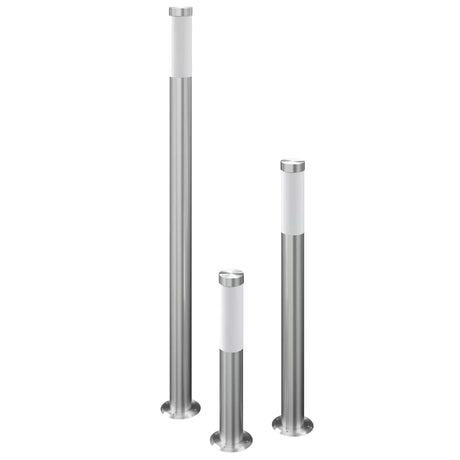 VIDAXL 3-teiliger Gartenlampenset wasserdichtem Edelstahl