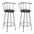 Vidaxl barstoelen 2 st kunstleer zwart