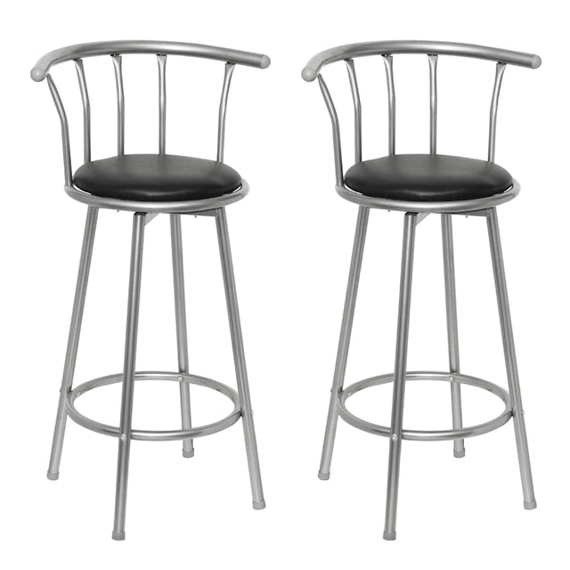 Vidaxl barstoelen 2 st kunstleer zwart