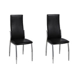 Vidaxl eetkamerstoelen 2 st kunstleer zwart