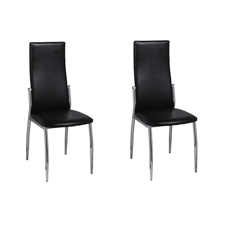 Vidaxl eetkamerstoelen 2 st kunstleer zwart