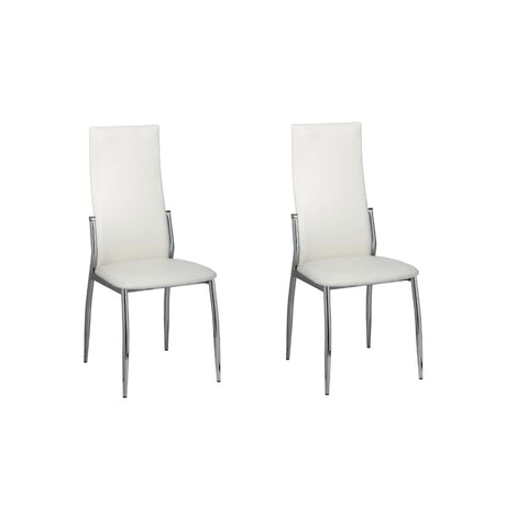 Vidaxl eetkamerstoelen 2 st kunstleer wit