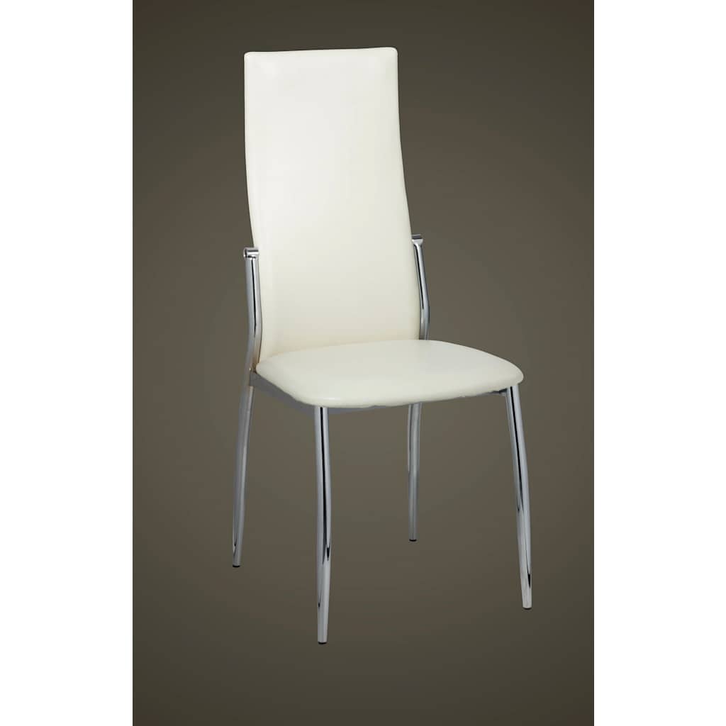 Vidaxl eetkamerstoelen 2 st kunstleer wit