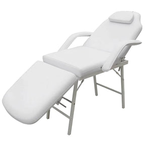 VIDAXL -Behandlungsstuhl für Gesicht 185x78x76 cm künstliches Leder weiß