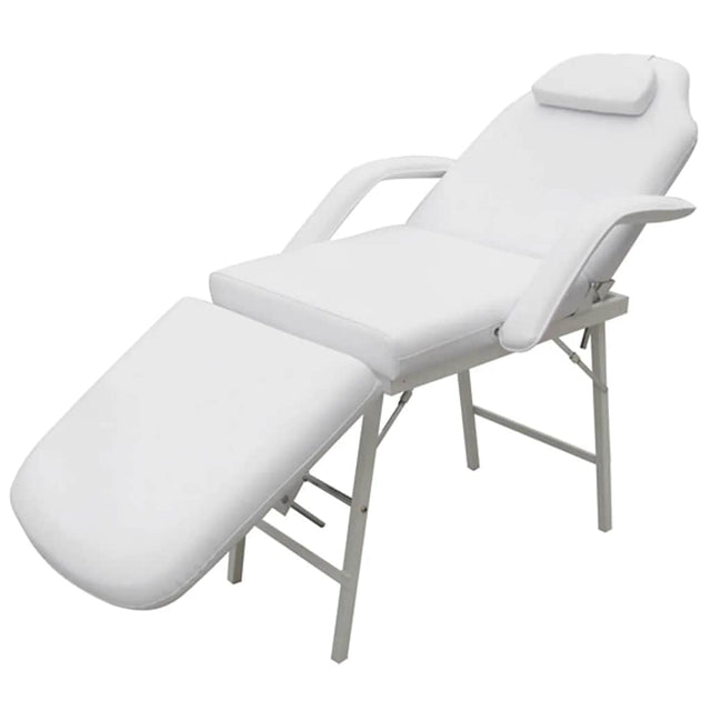 VIDAXL -Behandlungsstuhl für Gesicht 185x78x76 cm künstliches Leder weiß