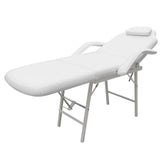 VIDAXL -Behandlungsstuhl für Gesicht 185x78x76 cm künstliches Leder weiß