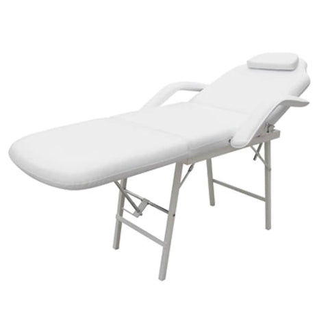 VIDAXL -Behandlungsstuhl für Gesicht 185x78x76 cm künstliches Leder weiß