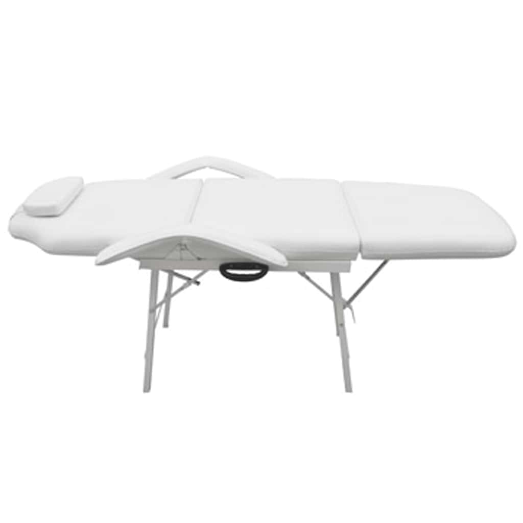 VIDAXL -Behandlungsstuhl für Gesicht 185x78x76 cm künstliches Leder weiß