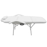 VIDAXL -Behandlungsstuhl für Gesicht 185x78x76 cm künstliches Leder weiß