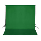 VIDAXL -Hintergrund ohne Standard -Chromakey 300x300 cm Baumwollgrün