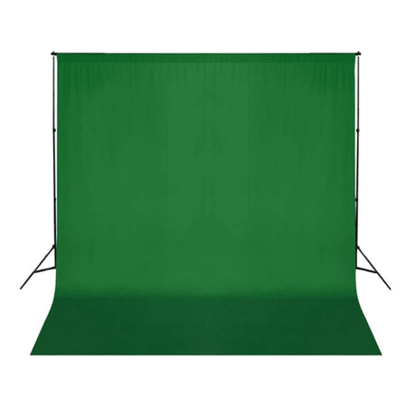 VIDAXL -Hintergrund ohne Standard -Chromakey 300x300 cm Baumwollgrün