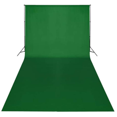 VIDAXL -Hintergrund ohne Standard -Chromakey 600x300 cm Baumwollgrün