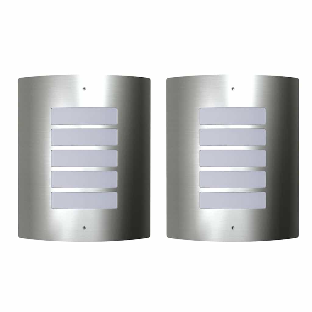 Vidaxl buitenlamp rvs falerna 2 st