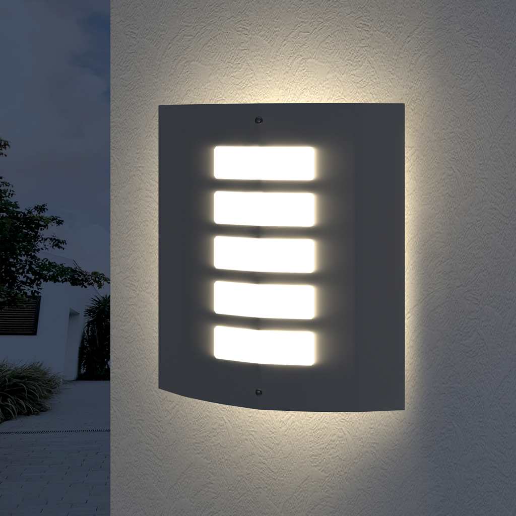Vidaxl buitenlamp rvs falerna 2 st