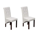 Vidaxl eetkamerstoelen 2 st kunstleer wit