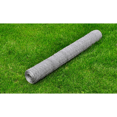 Vidaxl Drahtgitter hexagonal 1x25 m verzinktes Stahl Silber gefärbt