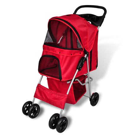Vidaxl -Kinderwagen für Hund rot