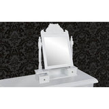 Vidaxl kaptafel met draaiende rechthoekige spiegel mdf