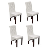Vidaxl eetkamerstoelen 4 st kunstleer wit