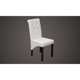 Vidaxl eetkamerstoelen 4 st kunstleer wit