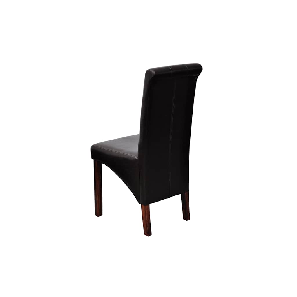 Vidaxl eetkamerstoelen 4 st kunstleer zwart