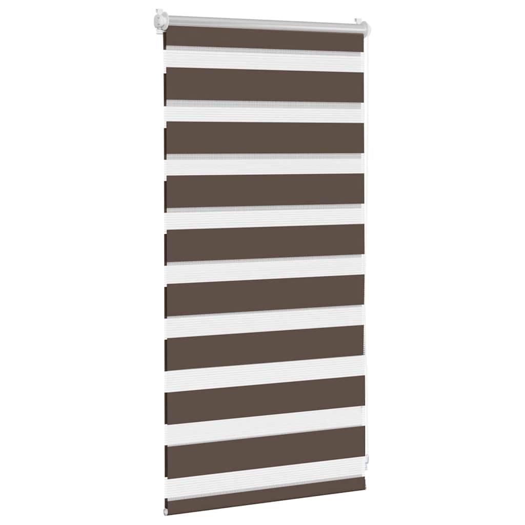 VidaXL Zebra-Rollo 40,9 x 100 cm, Stoffbreite 36,7 cm, Kaffeebraun