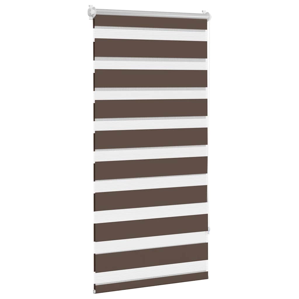 VidaXL Zebra-Rollo 80,9 x 150 cm, Stoffbreite 76,7 cm, Kaffeebraun