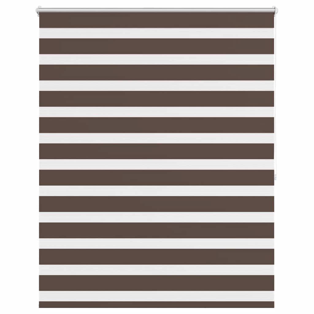 VidaXL Zebra-Rollo 140,9 x 175 cm, Stoffbreite 136,7 cm, Kaffeebraun
