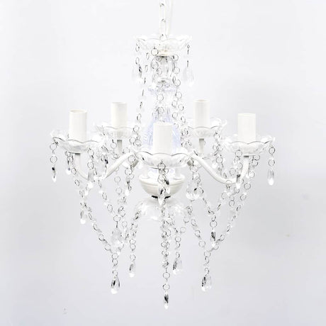 Vidaxl -Kronleuchter 5 Birnen transparent